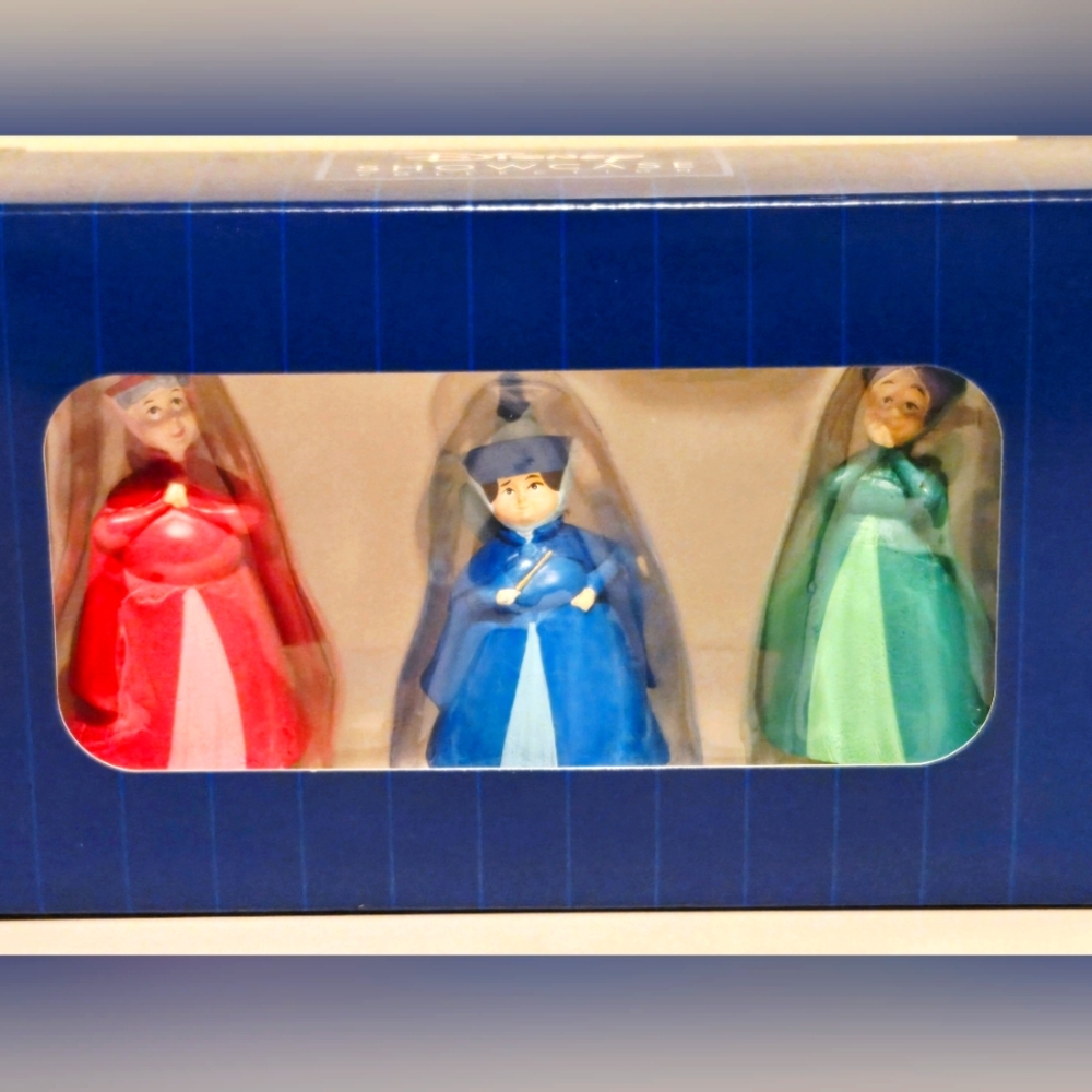 Disney Sleeping Beauty - Flora, Fauna and Merryweather Mini Figure Set of 3. New